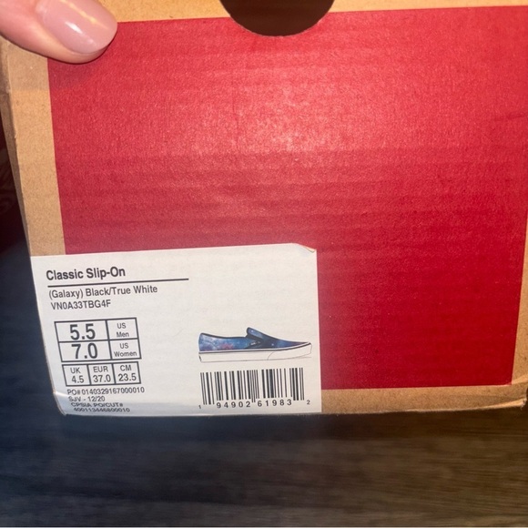 Vans Cosmic Blue Slip-On Shoes Sz 7 - Picture 8 of 9